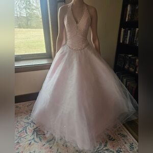 Morilee by Madeline Gardner Blush Tulle Ballgown | Prom Formal 0–2